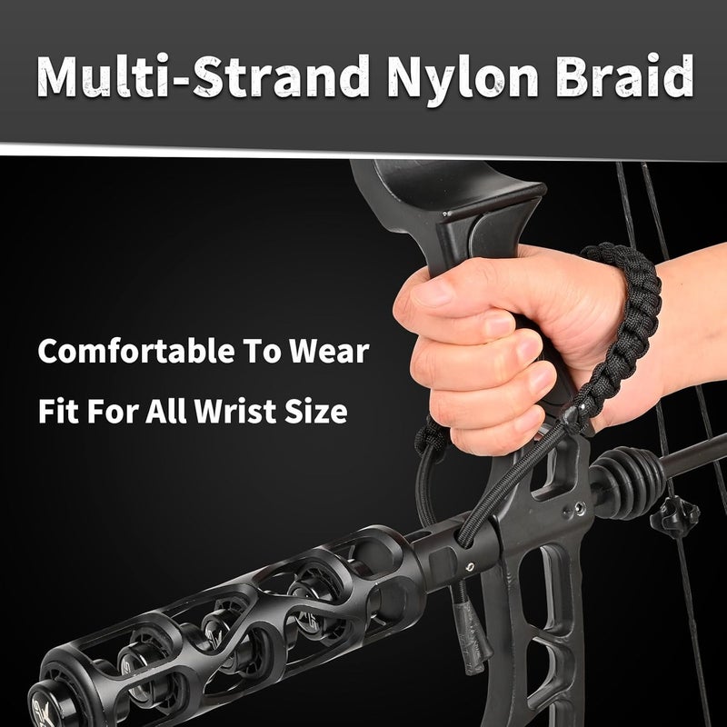 SP.G Archery Bow Wrist Sling - Bow Wrist Strap with Quick Disconnect, Compound Bow Wrist Sling Adjustable Bow Strap for Recurve Compound Bow Hunting Targeting Accessories - Image 4